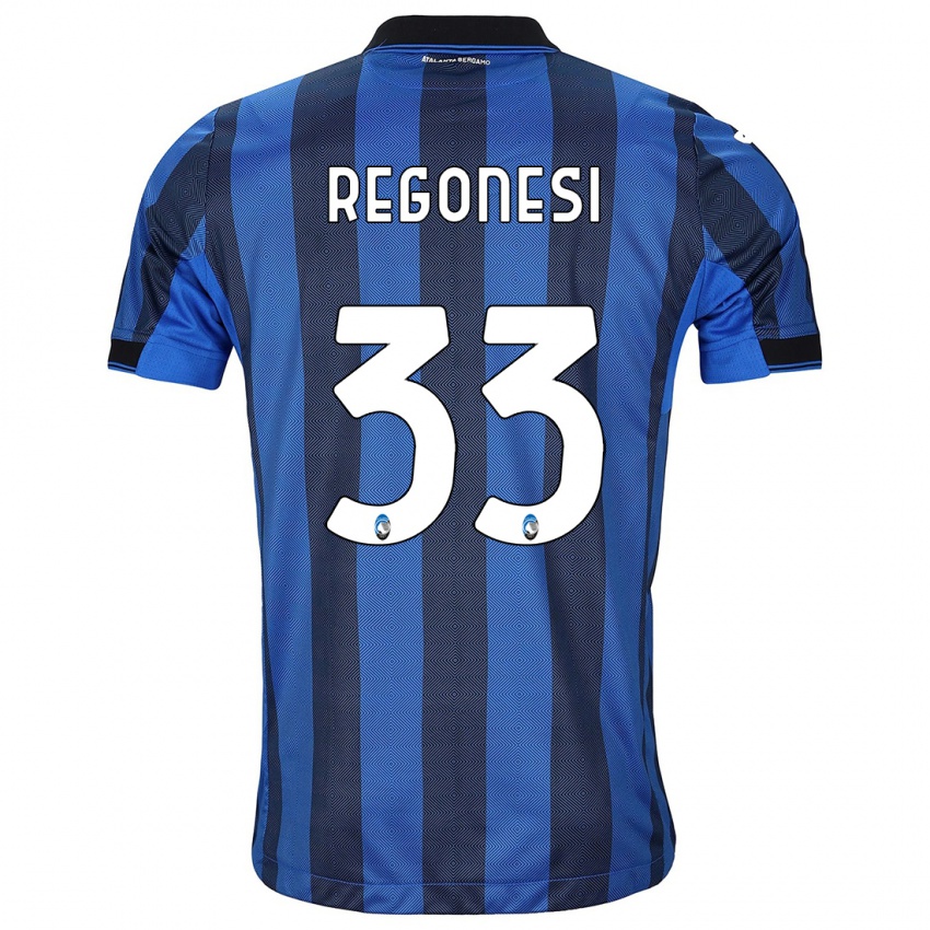 Herren Iacopo Regonesi #33 Schwarz Blau Heimtrikot Trikot 2023/24 T-Shirt