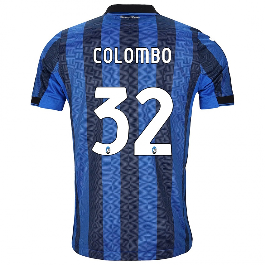 Herren Matteo Colombo #32 Schwarz Blau Heimtrikot Trikot 2023/24 T-Shirt