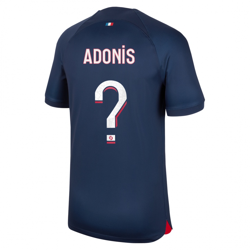 Herren Erwan Adonis #0 Blau Rot Heimtrikot Trikot 2023/24 T-Shirt