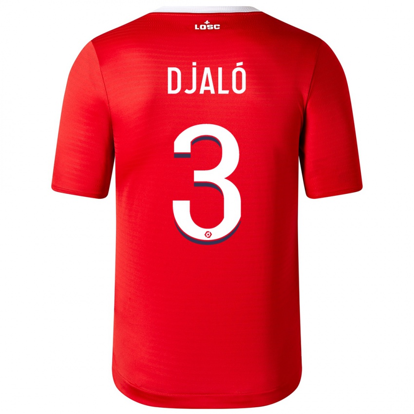 Herren Tiago Djalo #3 Rot Heimtrikot Trikot 2023/24 T-Shirt