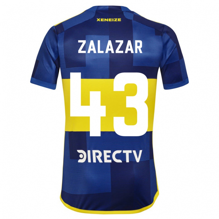 Herren Maximiliano Zalazar #43 Dunkelblau Gelb Heimtrikot Trikot 2023/24 T-Shirt