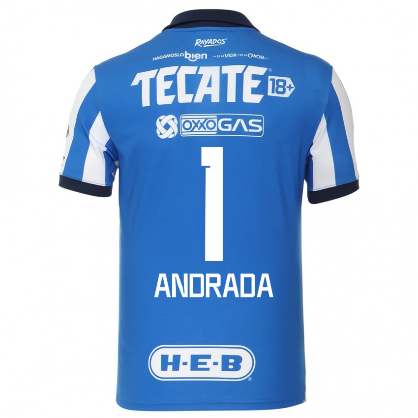 Herren Esteban Andrada #1 Blau Weiss Heimtrikot Trikot 2023/24 T-Shirt