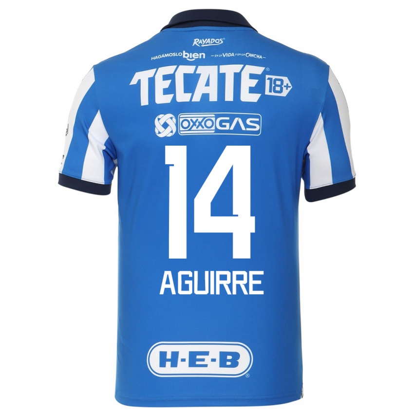 Herren Erick Aguirre #14 Blau Weiss Heimtrikot Trikot 2023/24 T-Shirt