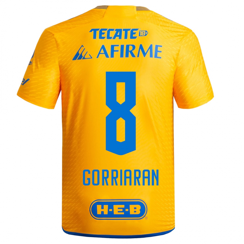 Herren Fernando Gorriaran #8 Gelb Heimtrikot Trikot 2023/24 T-Shirt