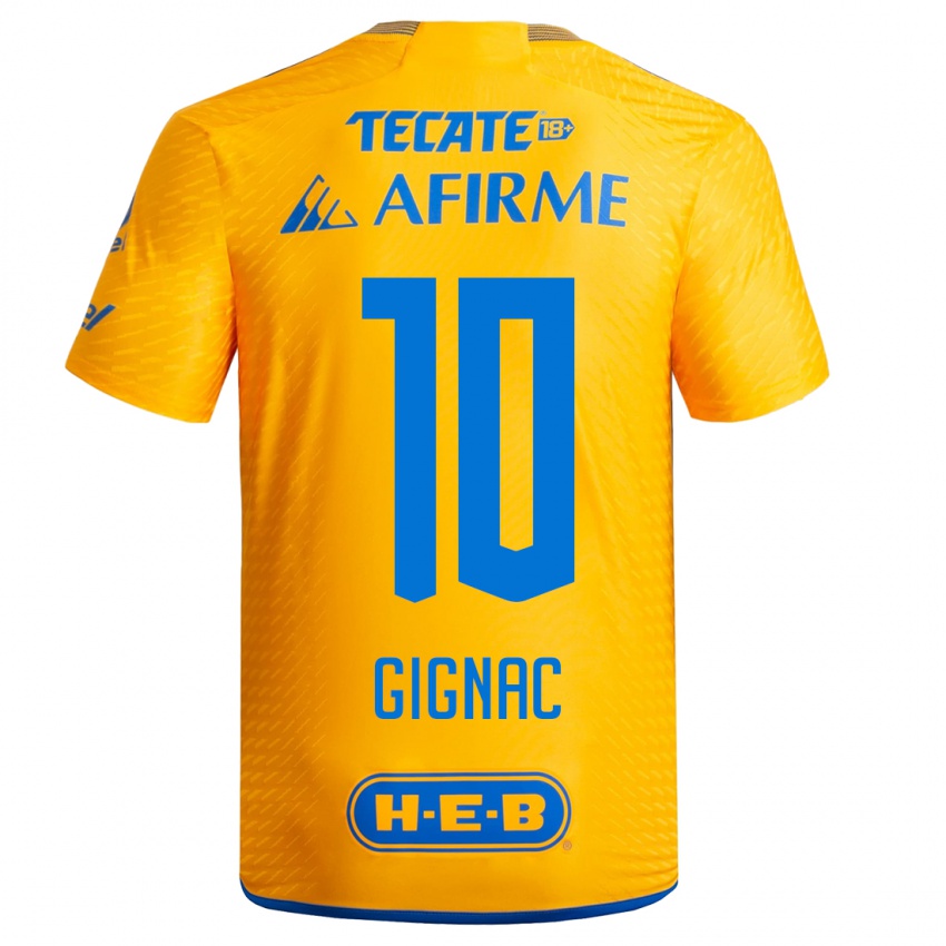 Herren Andre-Pierre Gignac #10 Gelb Heimtrikot Trikot 2023/24 T-Shirt
