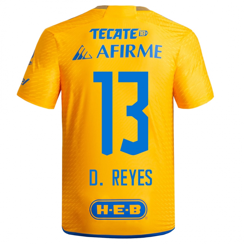 Herren Diego Reyes #13 Gelb Heimtrikot Trikot 2023/24 T-Shirt