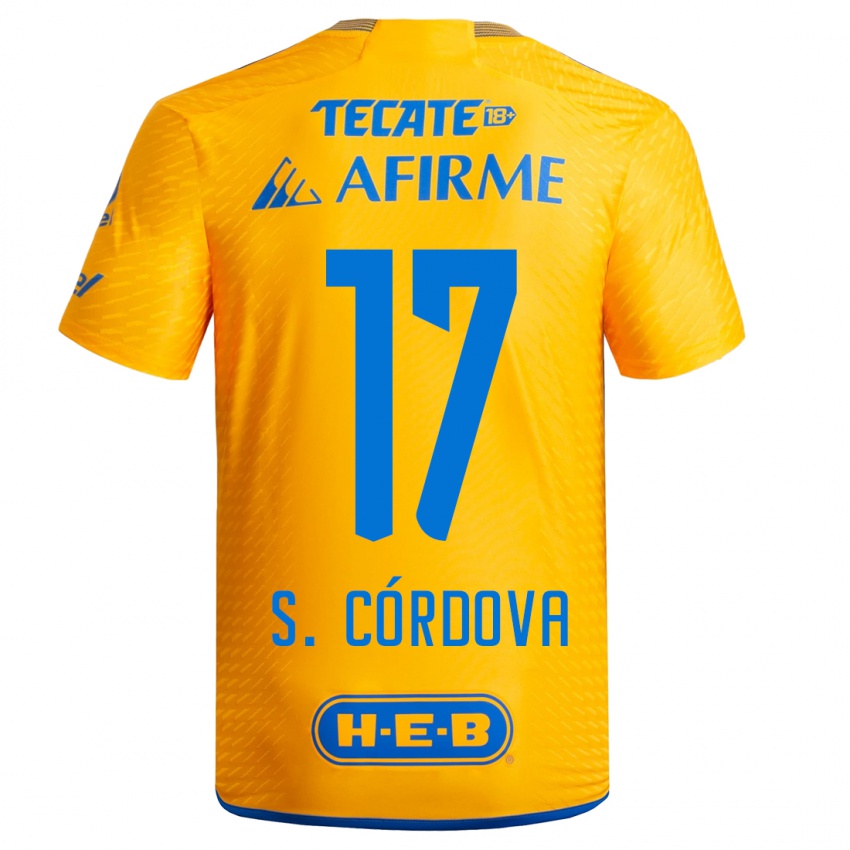 Herren Sebastian Cordova #17 Gelb Heimtrikot Trikot 2023/24 T-Shirt