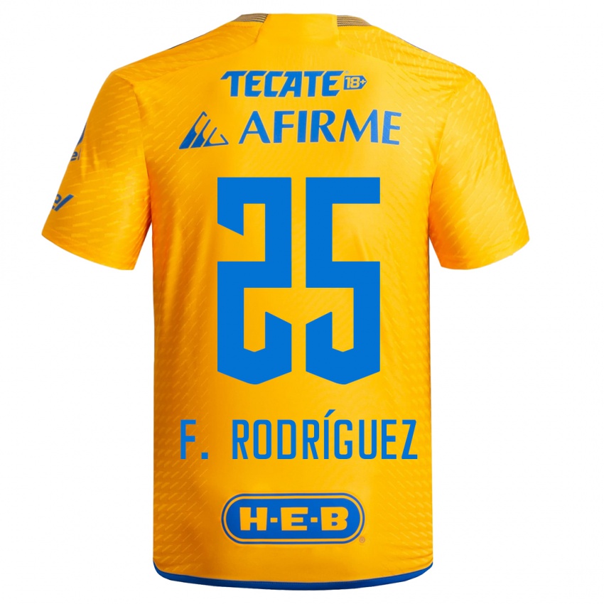Herren Felipe Rodríguez #25 Gelb Heimtrikot Trikot 2023/24 T-Shirt