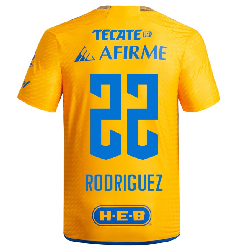 Herren Anika Rodriguez #22 Gelb Heimtrikot Trikot 2023/24 T-Shirt