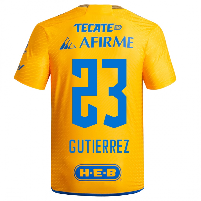 Herren Jana Gutierrez #23 Gelb Heimtrikot Trikot 2023/24 T-Shirt