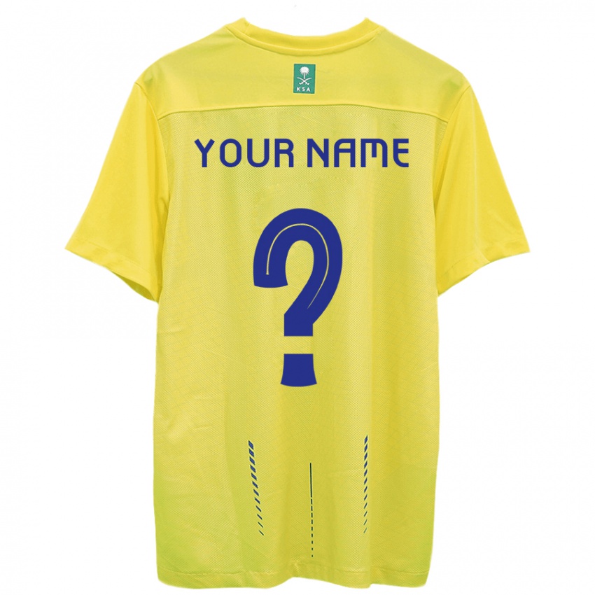Herren Ihren Namen #0 Gelb Heimtrikot Trikot 2023/24 T-Shirt