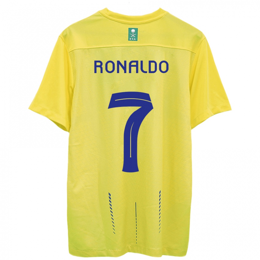 Herren Cristiano Ronaldo #7 Gelb Heimtrikot Trikot 2023/24 T-Shirt