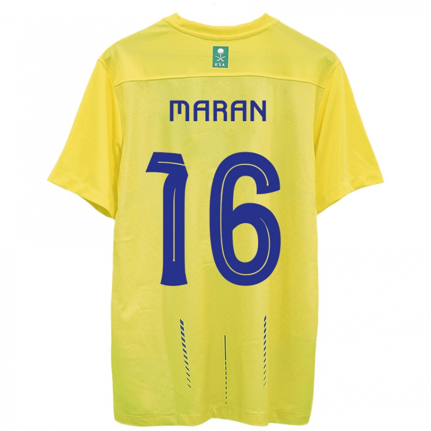 Herren Mohammed Maran #16 Gelb Heimtrikot Trikot 2023/24 T-Shirt