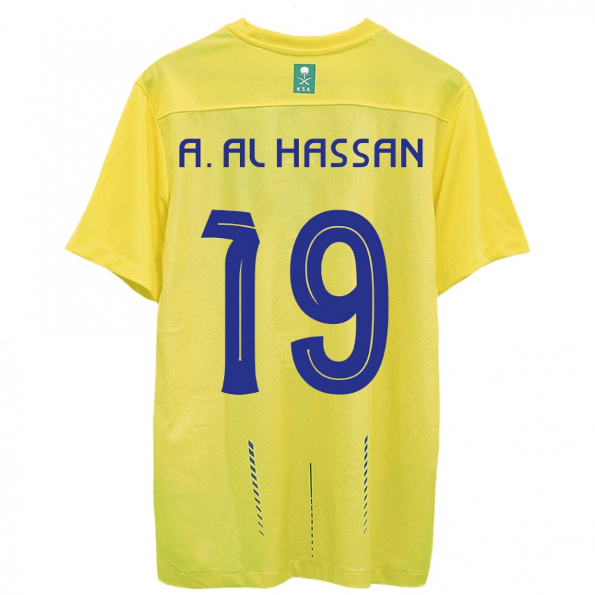 Herren Ali Al-Hassan #19 Gelb Heimtrikot Trikot 2023/24 T-Shirt