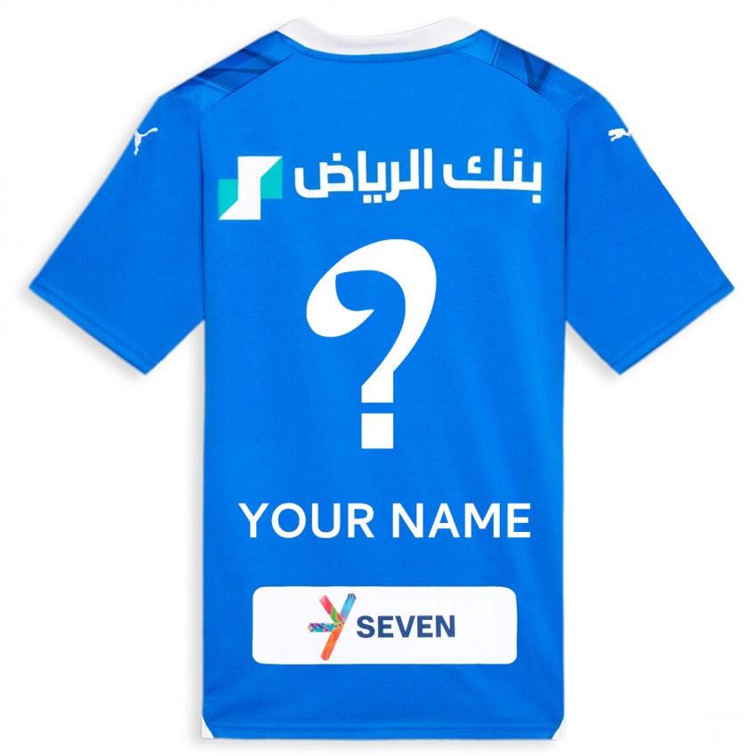 Herren Ihren Namen #0 Blau Heimtrikot Trikot 2023/24 T-Shirt