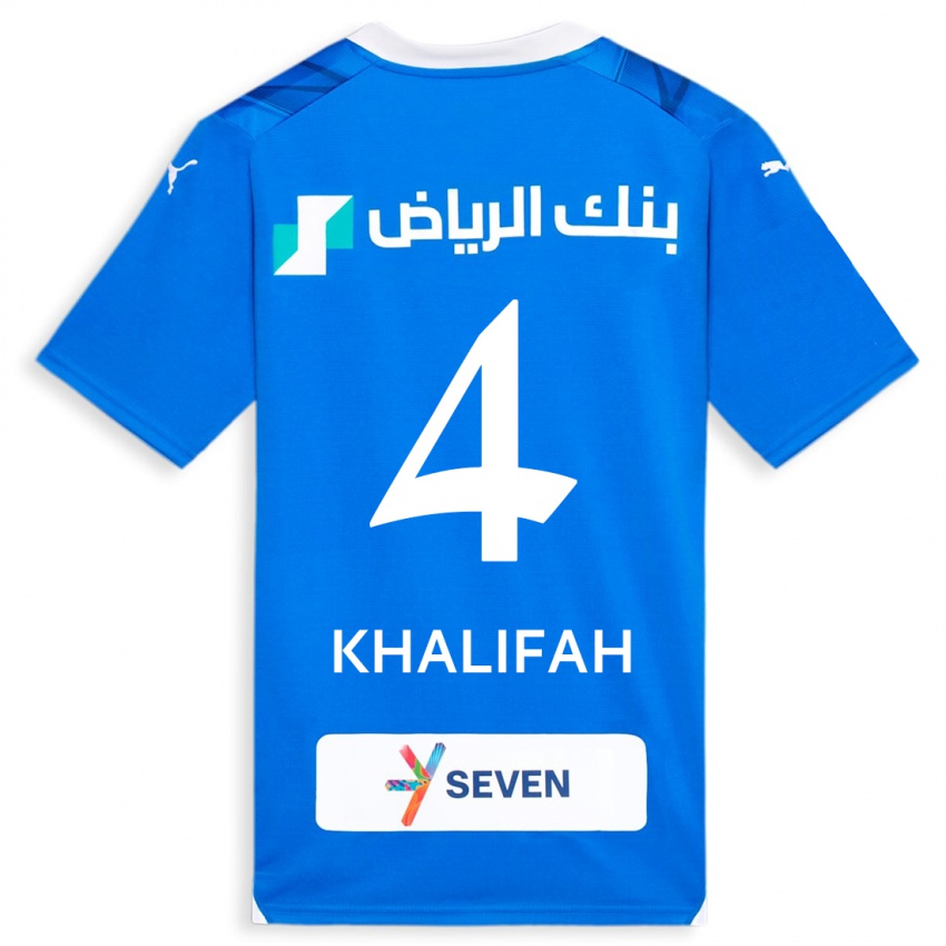 Herren Khalifah Al-Dawsari #4 Blau Heimtrikot Trikot 2023/24 T-Shirt