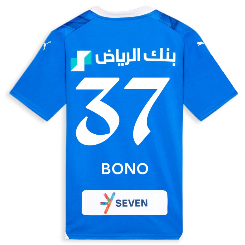 Herren Bono #37 Blau Heimtrikot Trikot 2023/24 T-Shirt