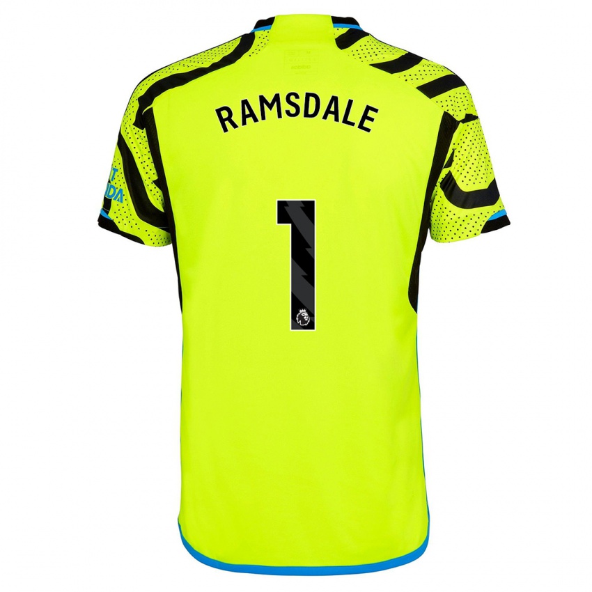Herren Aaron Ramsdale #1 Gelb Auswärtstrikot Trikot 2023/24 T-Shirt