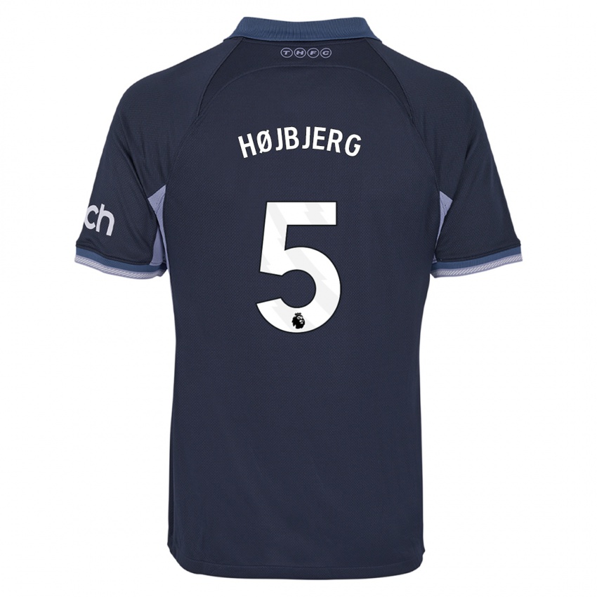 Herren Pierre Emile Hojbjerg #5 Dunkelblau Auswärtstrikot Trikot 2023/24 T-Shirt