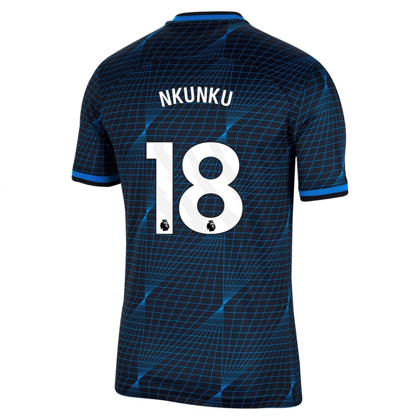 Herren Christopher Nkunku #18 Dunkelblau Auswärtstrikot Trikot 2023/24 T-Shirt