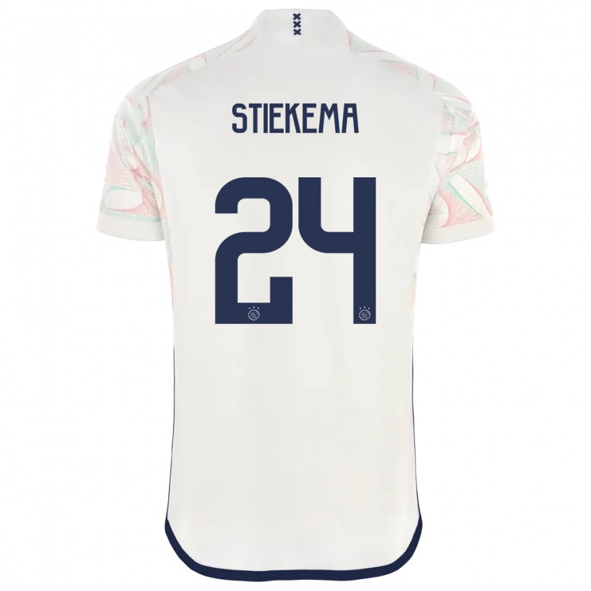 Herren Iris Stiekema #24 Weiß Auswärtstrikot Trikot 2023/24 T-Shirt