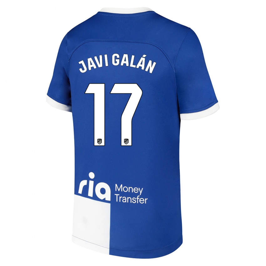 Herren Javi Galan #17 Blau Weiss Auswärtstrikot Trikot 2023/24 T-Shirt