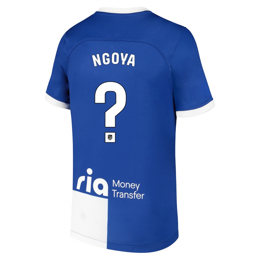 Herren Joël Ngoya #0 Blau Weiss Auswärtstrikot Trikot 2023/24 T-Shirt