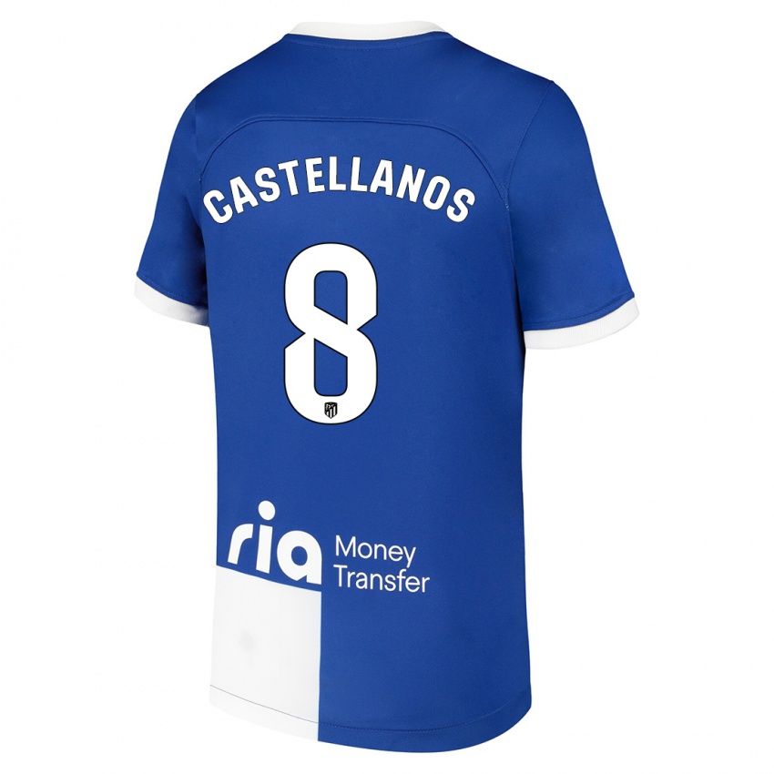 Herren Jorge Castellanos #8 Blau Weiss Auswärtstrikot Trikot 2023/24 T-Shirt