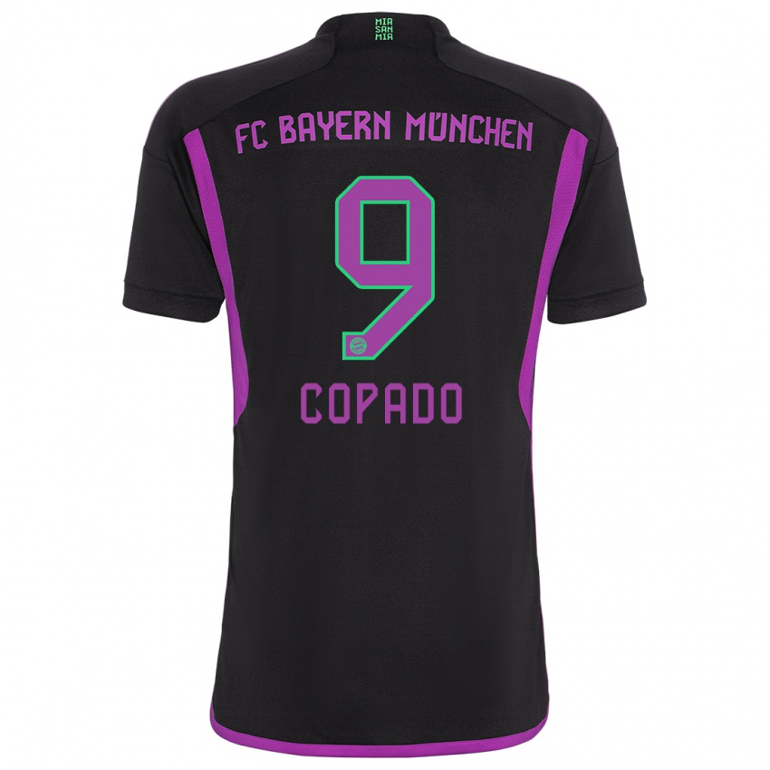 Herren Lucas Copado #9 Schwarz Auswärtstrikot Trikot 2023/24 T-Shirt