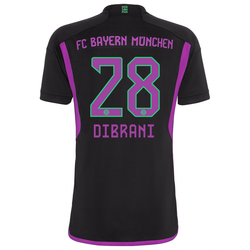 Herren Benjamin Dibrani #28 Schwarz Auswärtstrikot Trikot 2023/24 T-Shirt