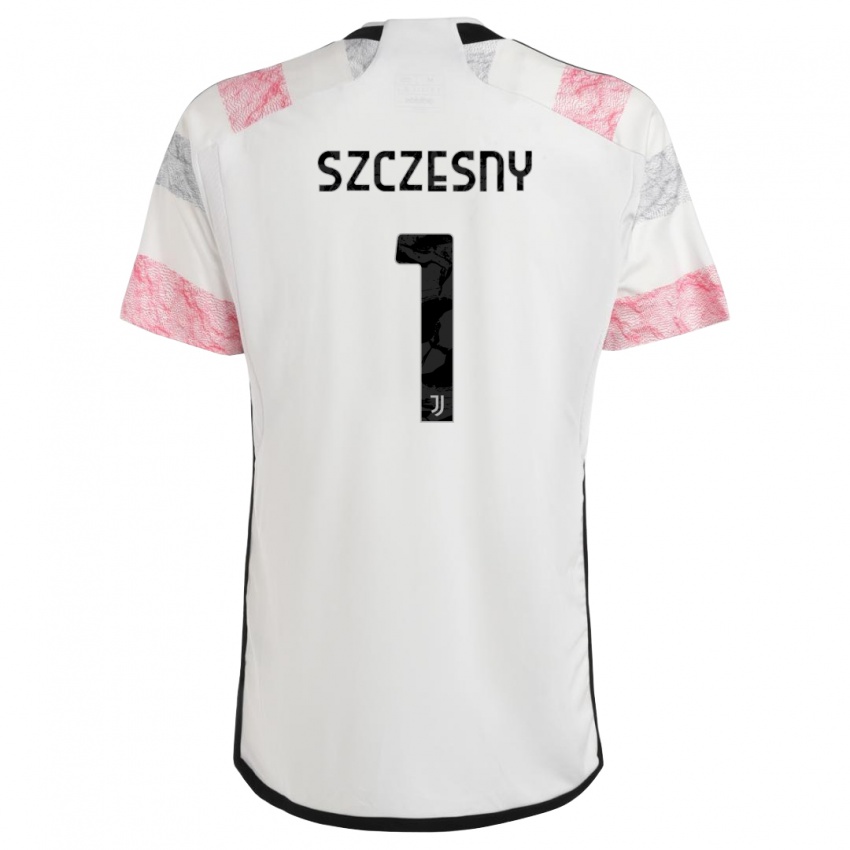 Herren Wojciech Szczesny #1 Weiß Rosa Auswärtstrikot Trikot 2023/24 T-Shirt