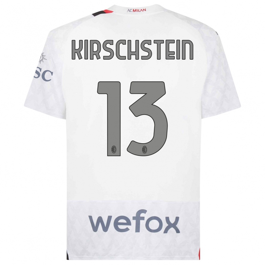 Herren Merle Kirschstein #13 Weiß Auswärtstrikot Trikot 2023/24 T-Shirt