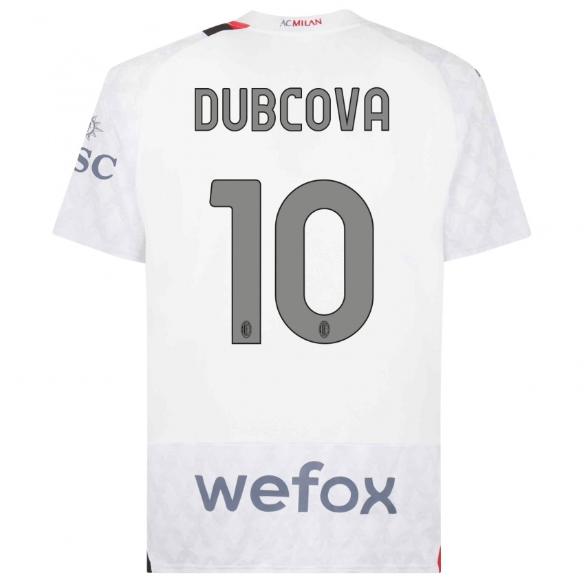 Herren Kamila Dubcova #10 Weiß Auswärtstrikot Trikot 2023/24 T-Shirt