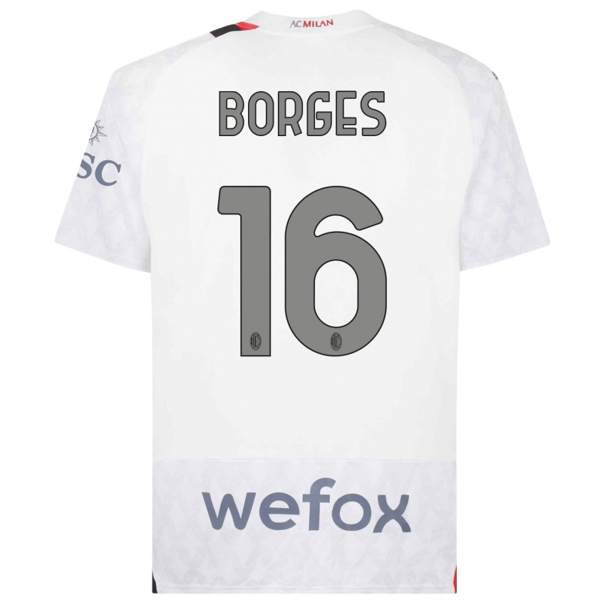 Herren Lenny Borges #16 Weiß Auswärtstrikot Trikot 2023/24 T-Shirt