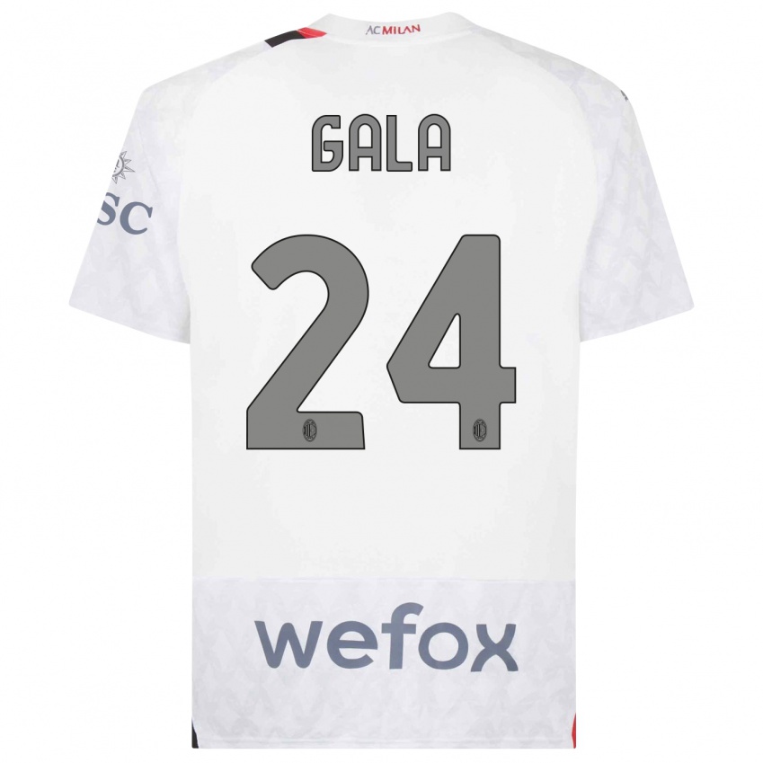 Herren Antonio Gala #24 Weiß Auswärtstrikot Trikot 2023/24 T-Shirt