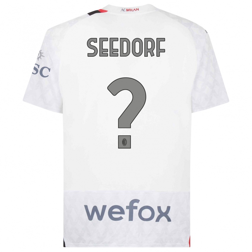 Herren Denzel Viana Seedorf #0 Weiß Auswärtstrikot Trikot 2023/24 T-Shirt