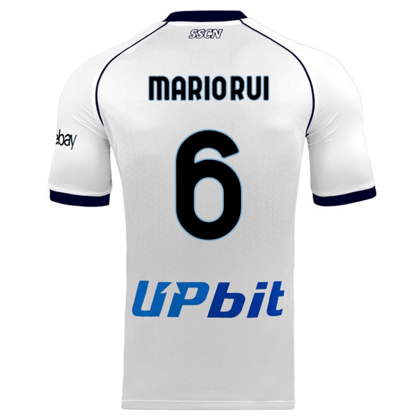 Herren Mario Rui #6 Weiß Auswärtstrikot Trikot 2023/24 T-Shirt