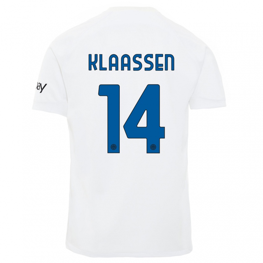 Herren Davy Klaassen #14 Weiß Auswärtstrikot Trikot 2023/24 T-Shirt