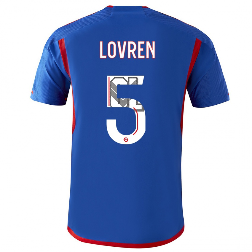 Herren Dejan Lovren #5 Blau Rot Auswärtstrikot Trikot 2023/24 T-Shirt