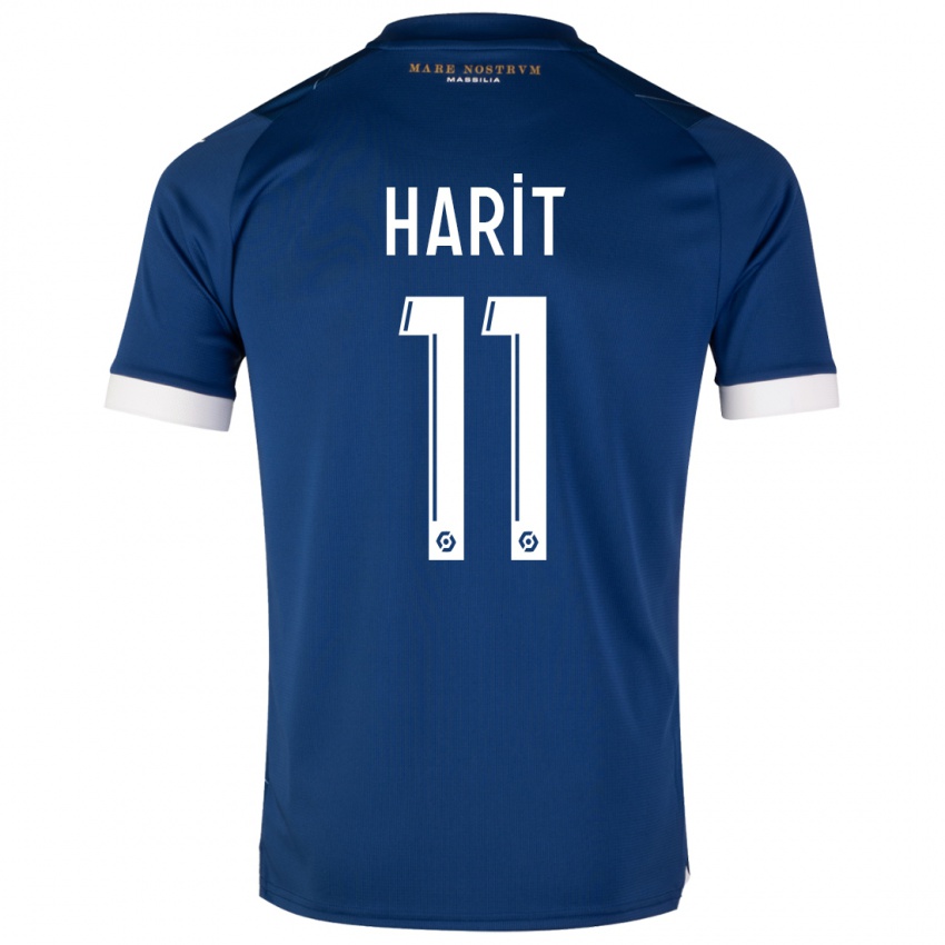 Herren Amine Harit #11 Dunkelblau Auswärtstrikot Trikot 2023/24 T-Shirt