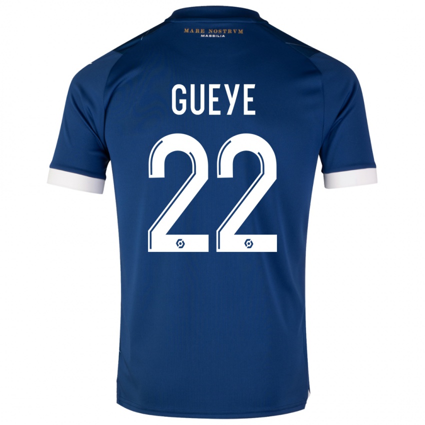 Herren Pape Gueye #22 Dunkelblau Auswärtstrikot Trikot 2023/24 T-Shirt