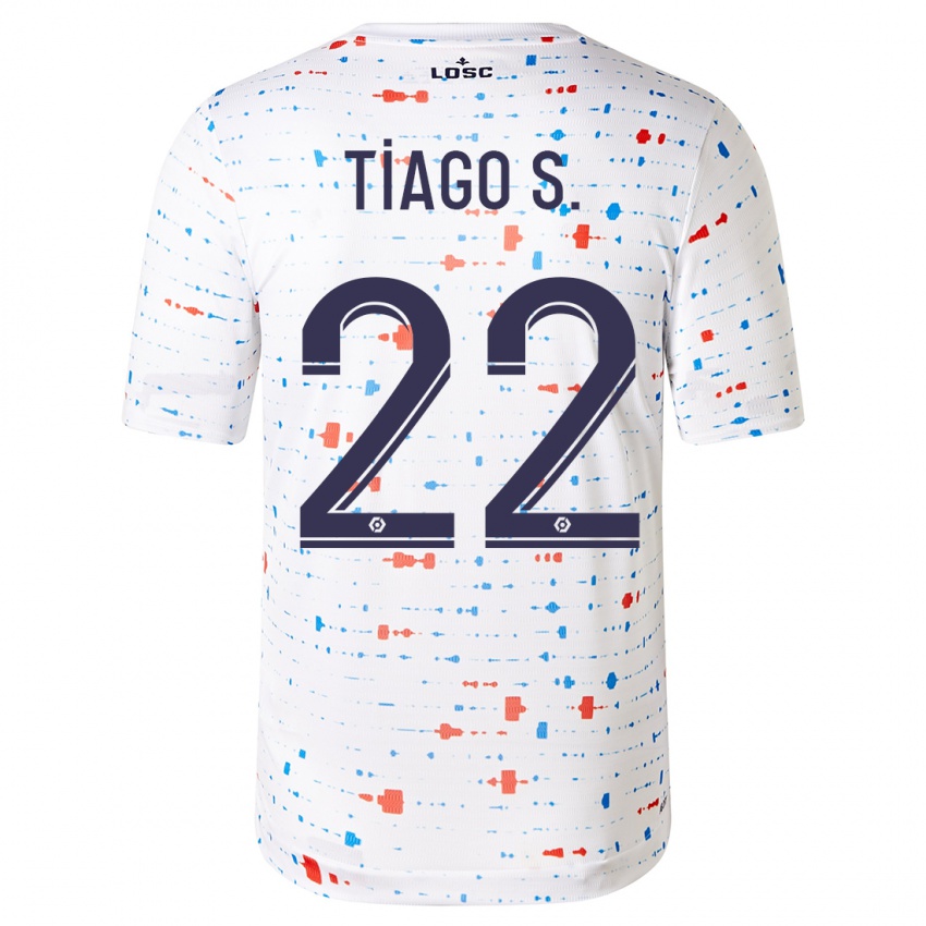 Herren Tiago Santos #22 Weiß Auswärtstrikot Trikot 2023/24 T-Shirt
