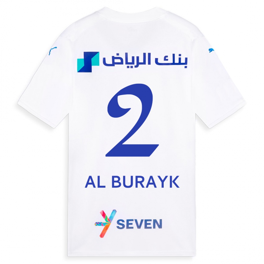 Herren Mohammed Al-Burayk #2 Weiß Auswärtstrikot Trikot 2023/24 T-Shirt