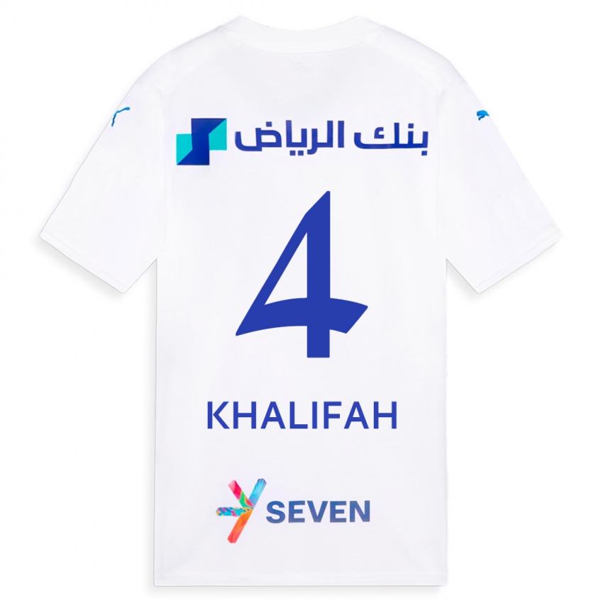 Herren Khalifah Al-Dawsari #4 Weiß Auswärtstrikot Trikot 2023/24 T-Shirt