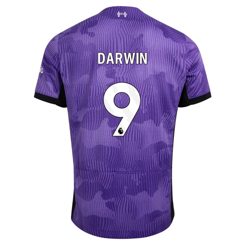 Herren Darwin Nunez #9 Lila Ausweichtrikot Trikot 2023/24 T-Shirt