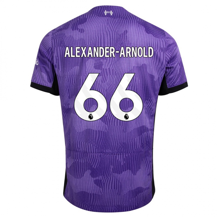 Herren Trent Alexander-Arnold #66 Lila Ausweichtrikot Trikot 2023/24 T-Shirt