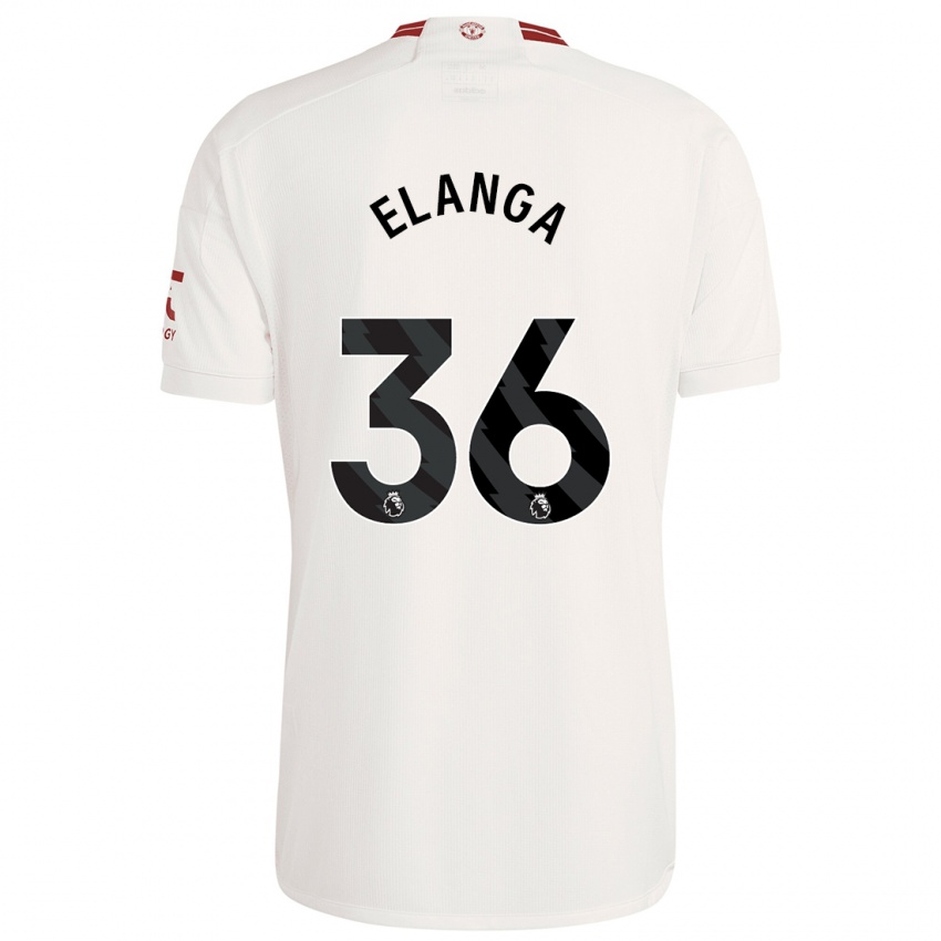 Herren Anthony Elanga #36 Weiß Ausweichtrikot Trikot 2023/24 T-Shirt