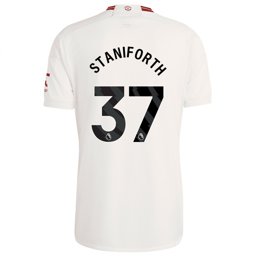 Herren Lucy Staniforth #37 Weiß Ausweichtrikot Trikot 2023/24 T-Shirt