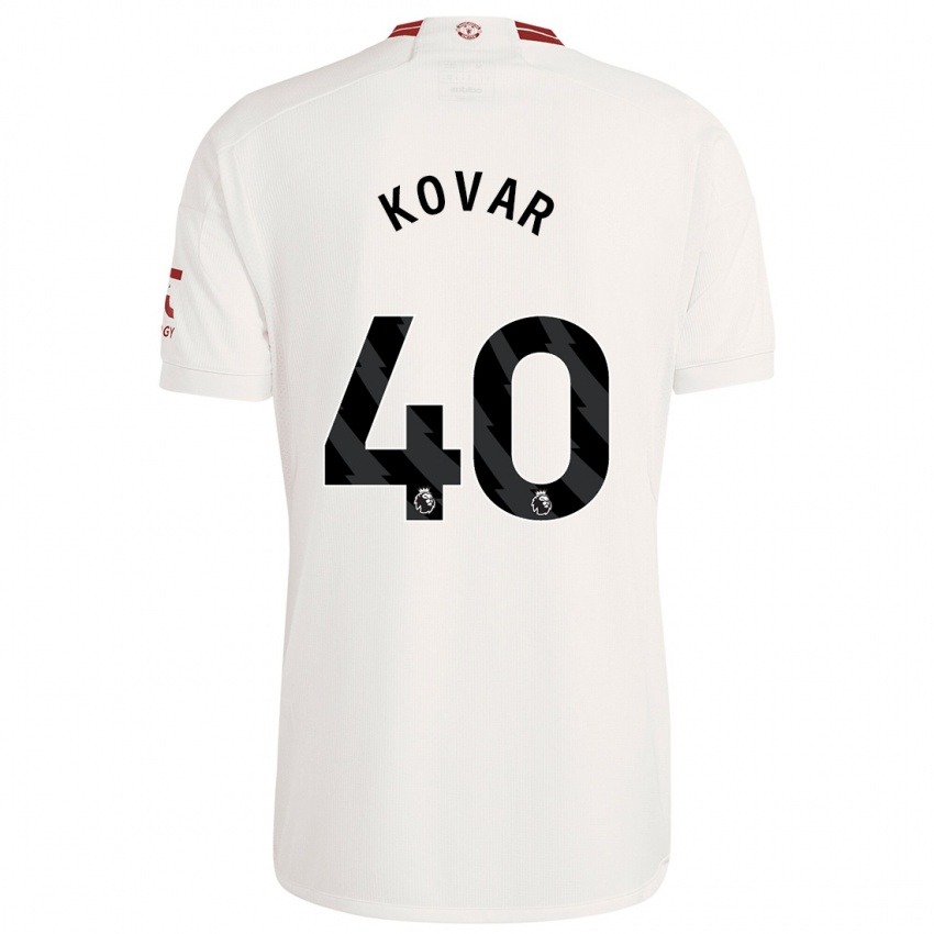 Herren Matej Kovar #40 Weiß Ausweichtrikot Trikot 2023/24 T-Shirt