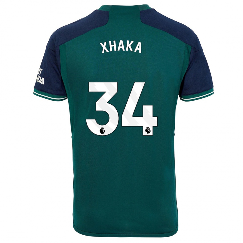Herren Granit Xhaka #34 Grün Ausweichtrikot Trikot 2023/24 T-Shirt